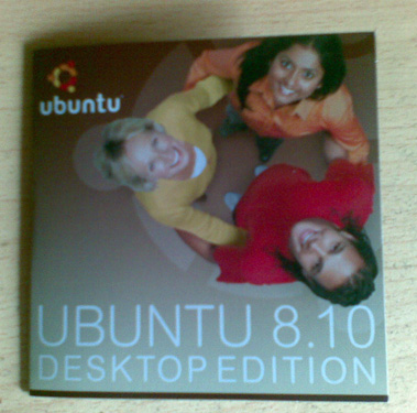 ubuntu 8.10CD包装正面